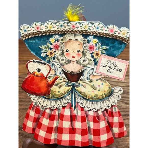 1947 - Vintage Hallmark Greeting Card Number 15 - Polly, Put The Kettle On - Picture 1 of 8